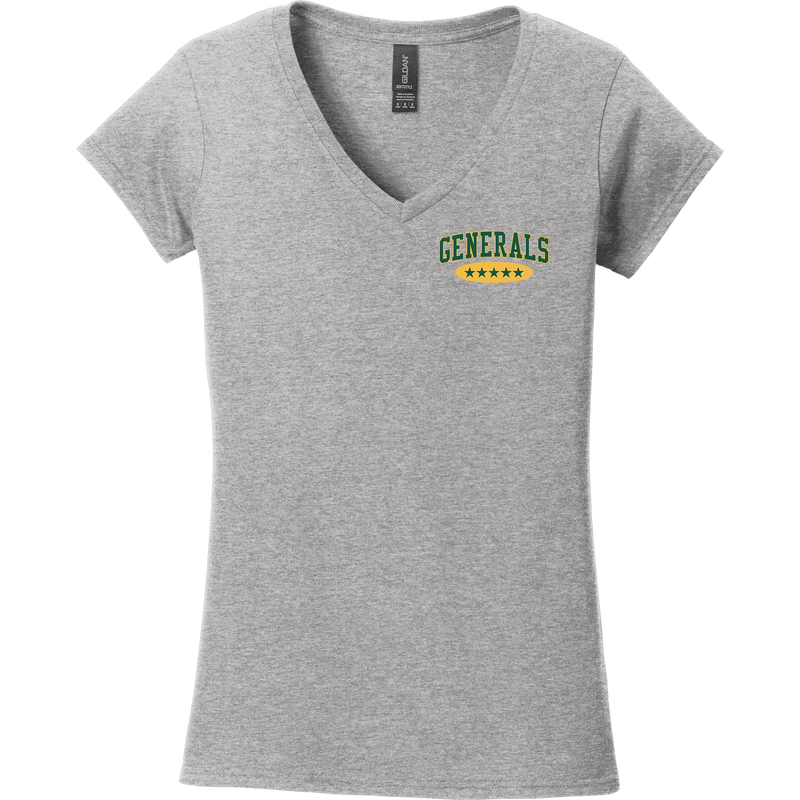 Red Bank Generals Softstyle Ladies Fit V-Neck T-Shirt