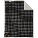 MD Jr. Black Bears Flannel Sherpa Blanket