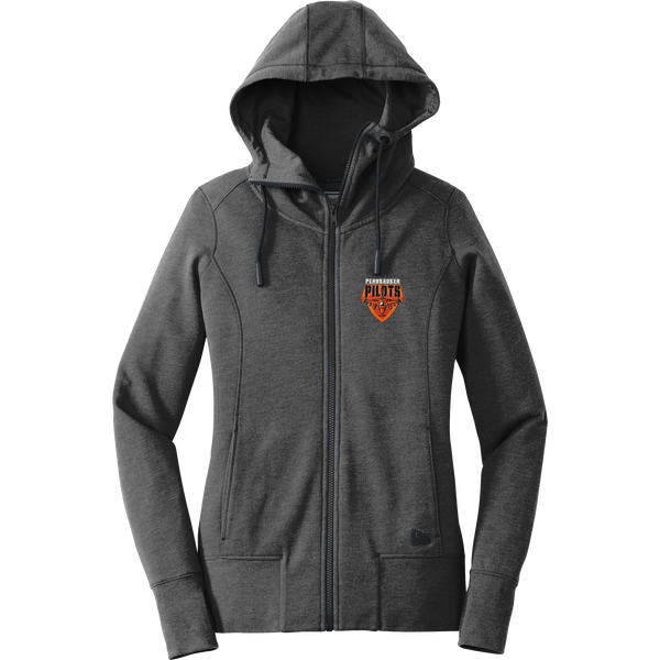 Pennsauken Pilots New Era Ladies Tri-Blend Fleece Full-Zip Hoodie