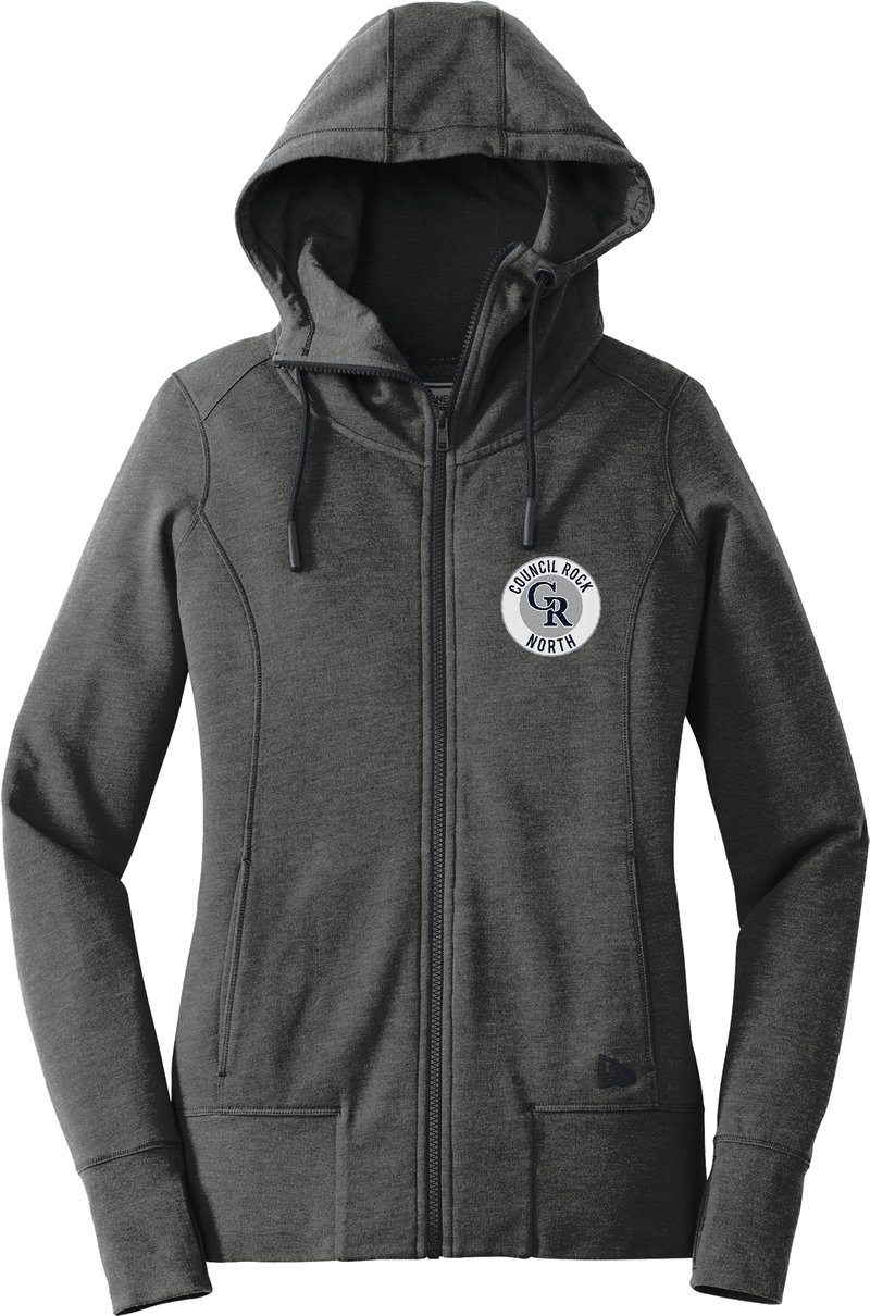 Council Rock North New Era Ladies Tri-Blend Fleece Full-Zip Hoodie