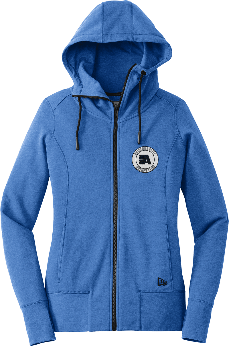 Aspen Aviators New Era Ladies Tri-Blend Fleece Full-Zip Hoodie