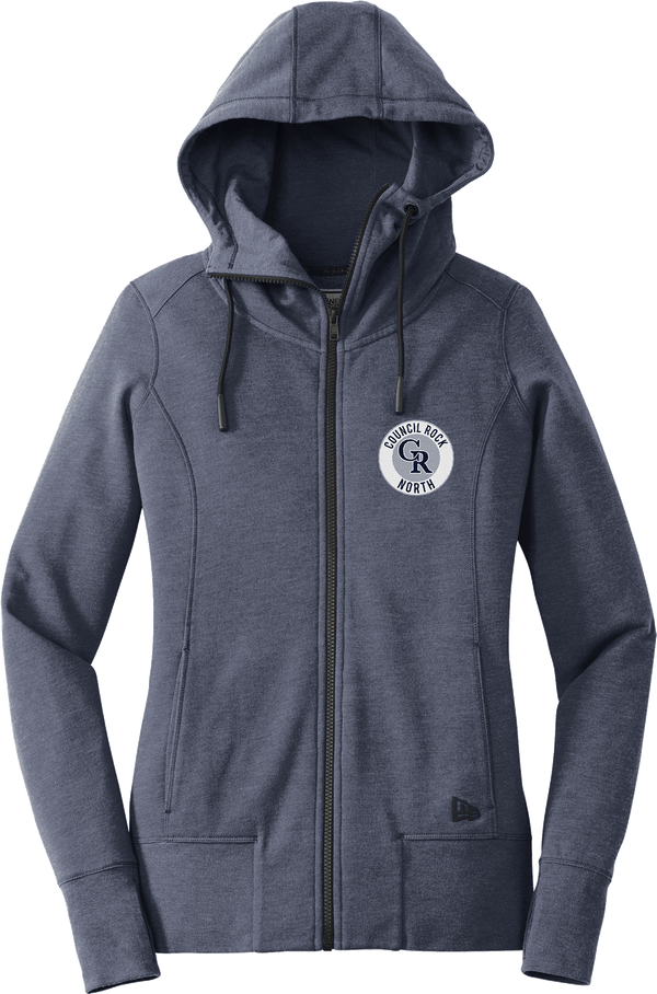 Council Rock North New Era Ladies Tri-Blend Fleece Full-Zip Hoodie