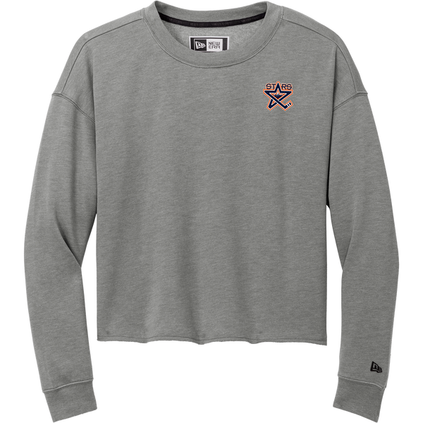 NY Stars New Era Ladies Tri-Blend Fleece Crop Crew