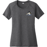 Mid-State Mustangs Ladies PosiCharge Tri-Blend Wicking Scoop Neck Raglan Tee