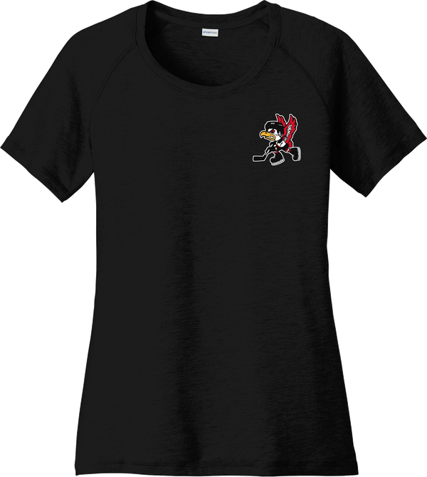 Benet Hockey Ladies PosiCharge Tri-Blend Wicking Scoop Neck Raglan Tee