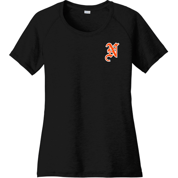 Midd North Hockey Ladies PosiCharge Tri-Blend Wicking Scoop Neck Raglan Tee