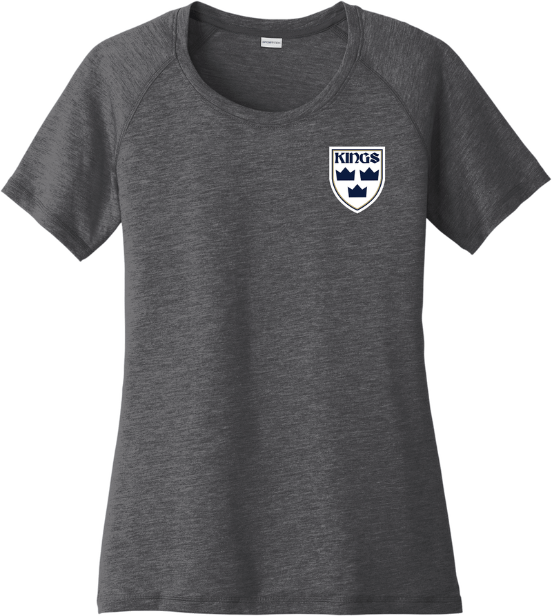 North Jersey Kings Ladies PosiCharge Tri-Blend Wicking Scoop Neck Raglan Tee