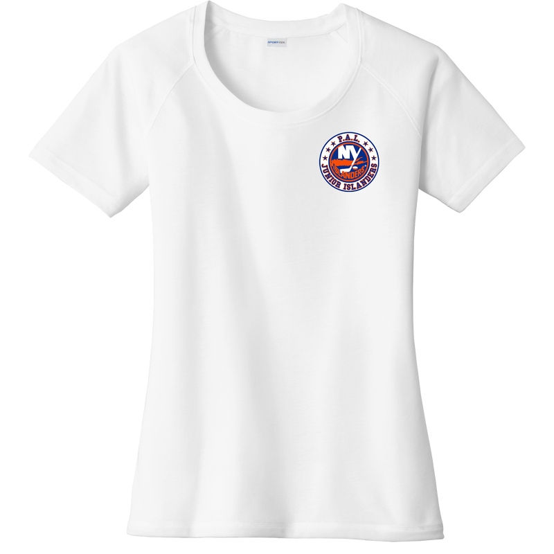 PAL Jr. Islanders Ladies PosiCharge Tri-Blend Wicking Scoop Neck Raglan Tee