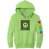 McGinn Youth "Smiley Neon Sleeve" Fleece Pullover Hooded Sweatshirt