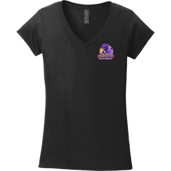 Jr. Phantoms Softstyle Ladies Fit V-Neck T-Shirt