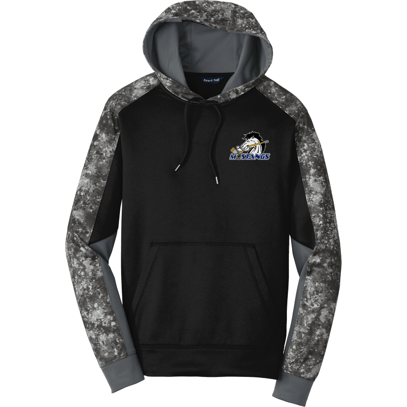 Mid-State Mustangs Sport-Wick Mineral Freeze Fleece Colorblock Hooded Pullover