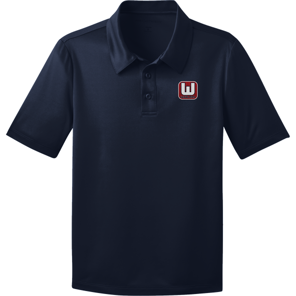 CT Whalers Tier 1 Youth Silk Touch Performance Polo