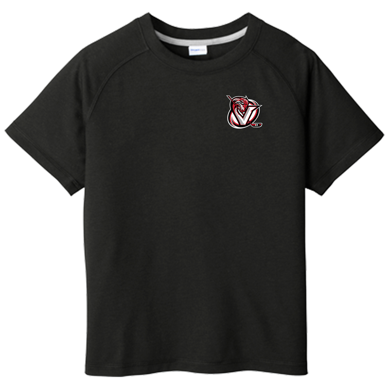 Venom Hockey Club Youth PosiCharge Tri-Blend Wicking Raglan Tee